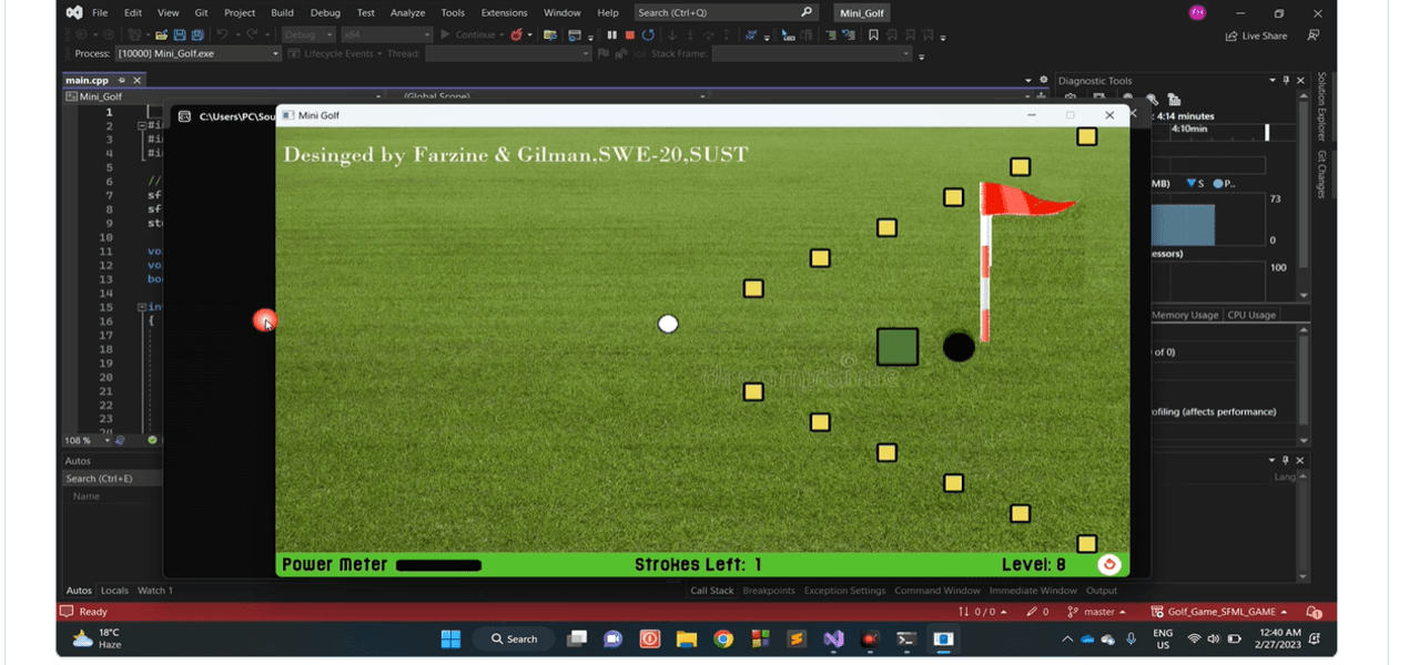 Golf Game with SFML